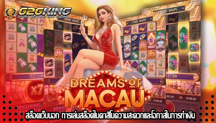 สล็อตเว็บนอก การเล่นสล็อตในคาสิโนความสะดวกและโอกาสในการทำเงิน