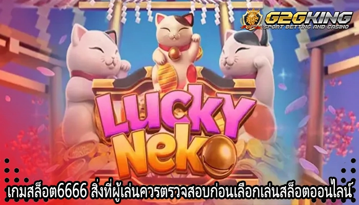 เกมสล็อต6666 สิ่งที่ผู้เล่นควรตรวจสอบก่อนเลือกเล่นสล็อตออนไลน์