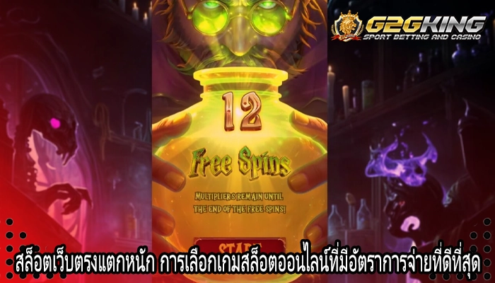 สล็อตเว็บตรงแตกหนัก การเลือกเกมสล็อตออนไลน์ที่มีอัตราการจ่ายที่ดีที่สุด